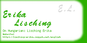 erika lisching business card